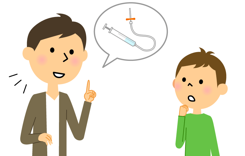 話を聞くイラスト